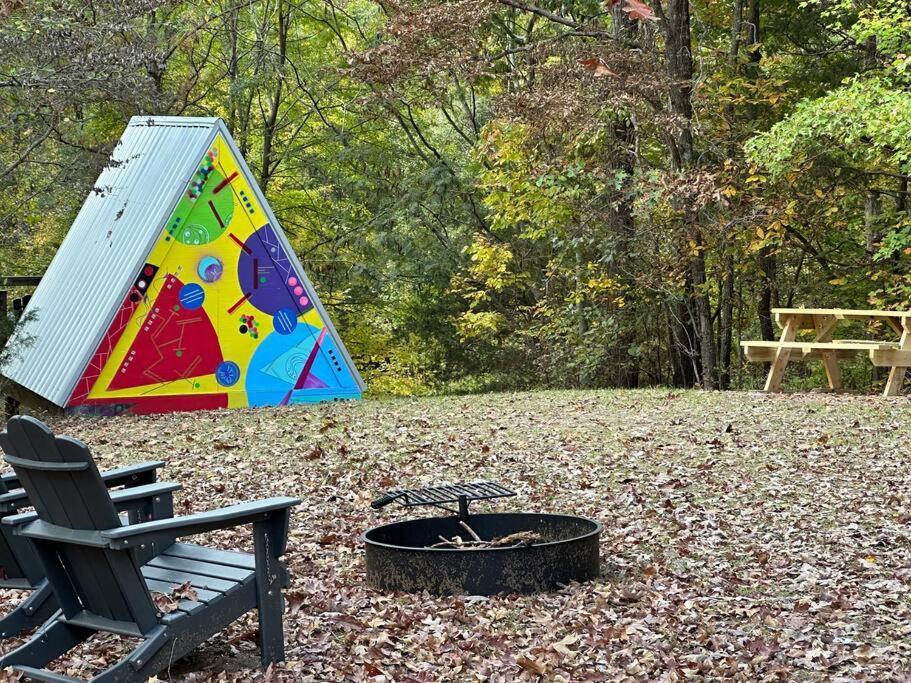 Bohamia - Cozy A-Frame Glamp On 268 Acre Forest Retreat Talladega Ngoại thất bức ảnh